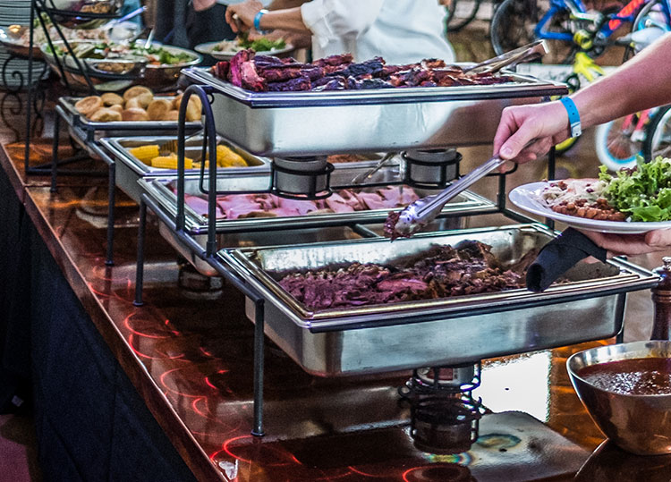 food being served at a Blaine Stone Lodge event