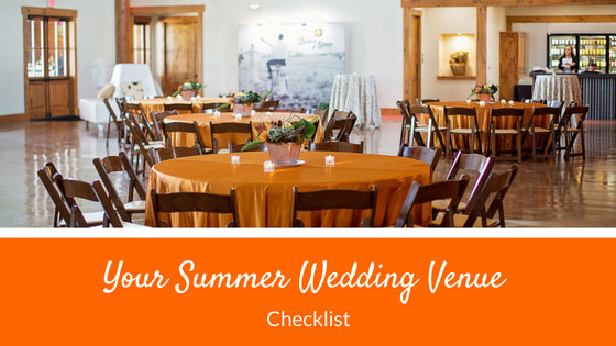 Your Summer Wedding Venue Checklist