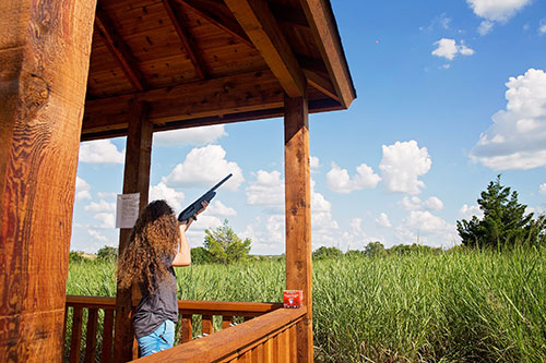 guest shooting sporting clays at TexPlex Park